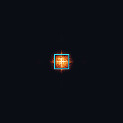原图经过三阶段 NodeForge Gaussian5x5 等效核卷积后的频谱